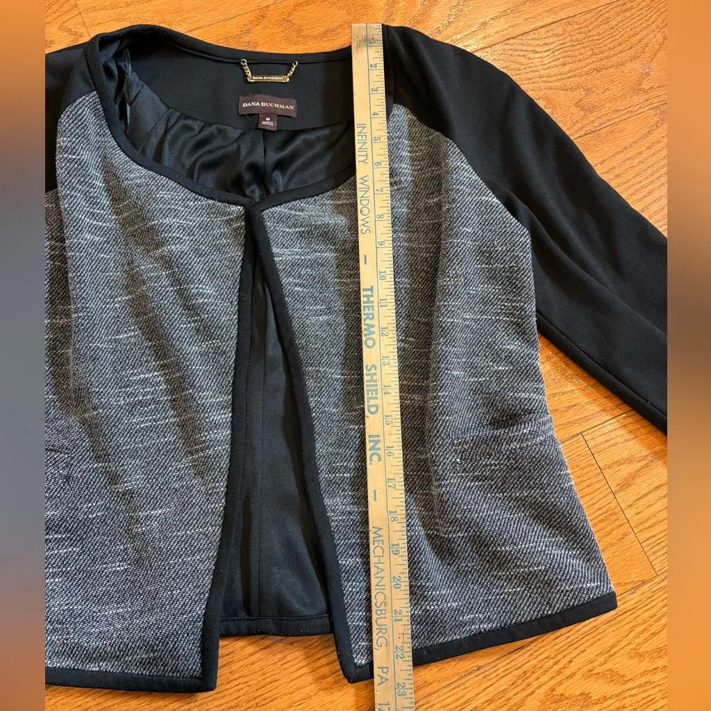 Dana Buchman Open Front Blazer Jacket 10 | Corporate Core Minimalist Workwear - Image 3