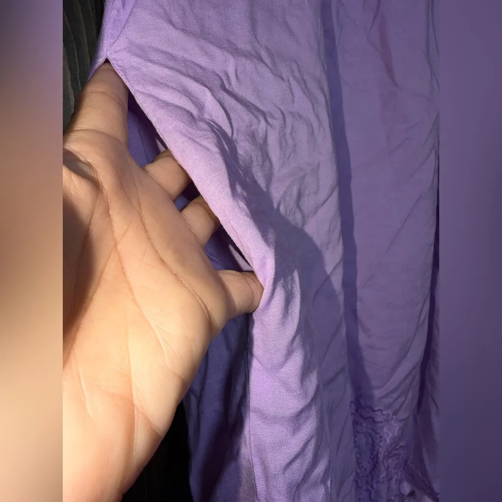 J.Marie Beckley Lavender Embroidery Dress Purple - Image 3