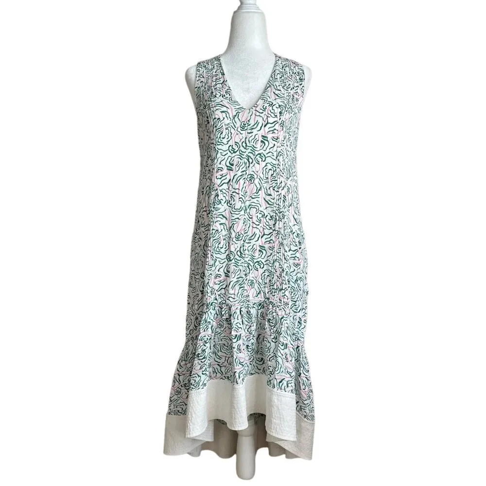 3.1 Phillip Lim Stitched Hem High Low Dress in Green 0 Womens midi - Image 6