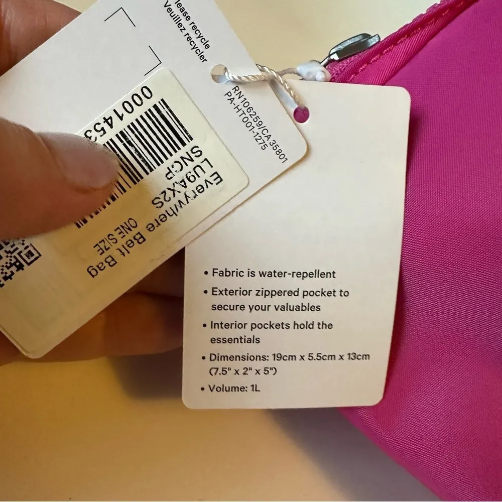 New NWT Lululemon Everywhere Belt Bag 1L Sonic Pink Bright Concert Fannie Pack - Image 4