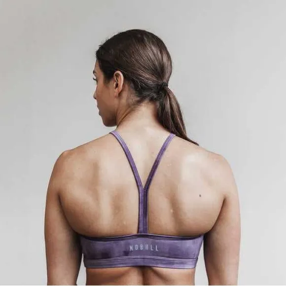 NWT NOBULL Women's Tie Dye High-Neck Sports Bra - XS - Nightshade & Plum - Image 3