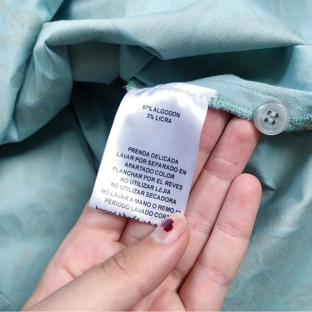 Almatrichi • painted floral tunic blouse teal metallic gold black lace resort Size M - Image 8