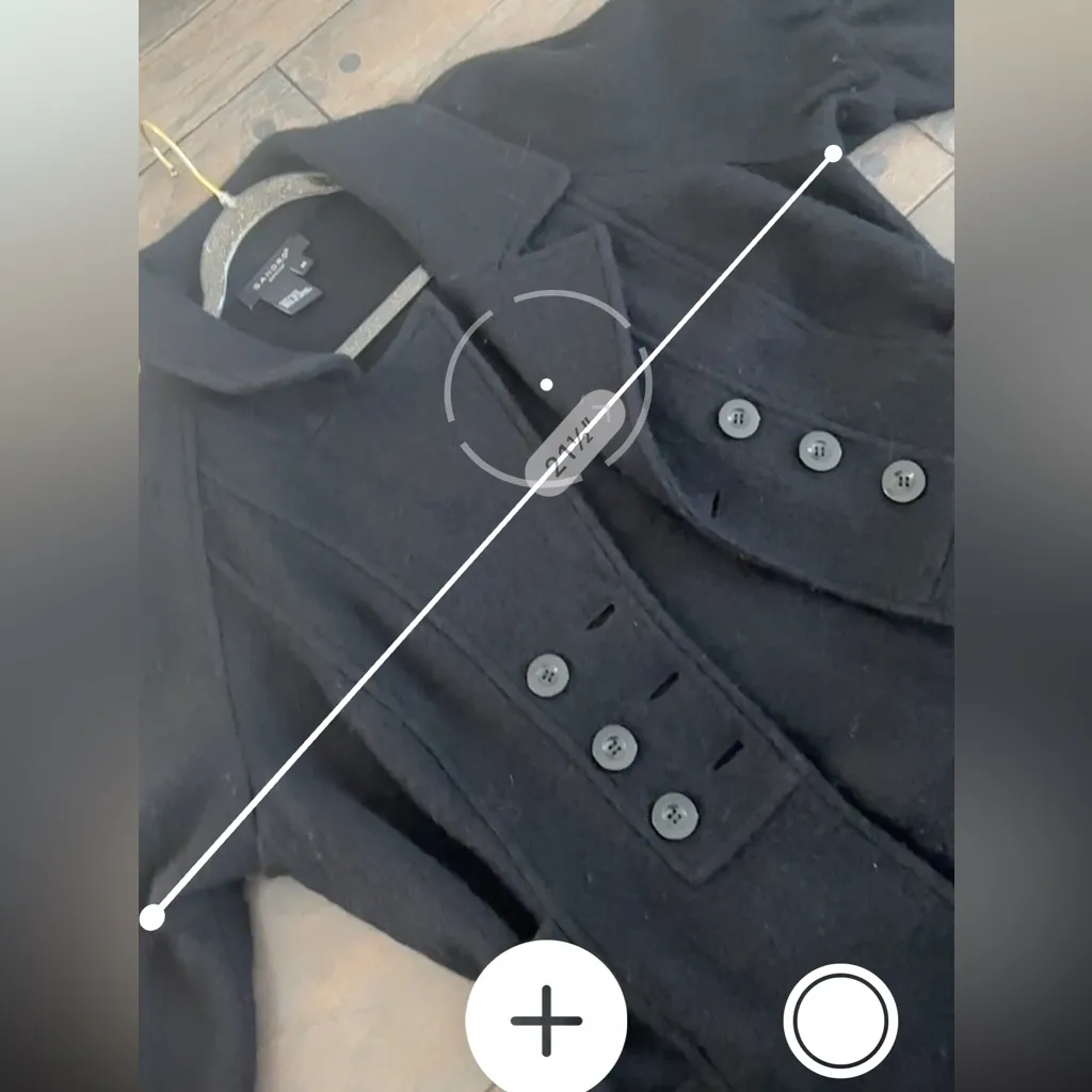 Sandro Sportswear Women's Wool Black Pea Coat Minimalist Chic Travel - Image 4