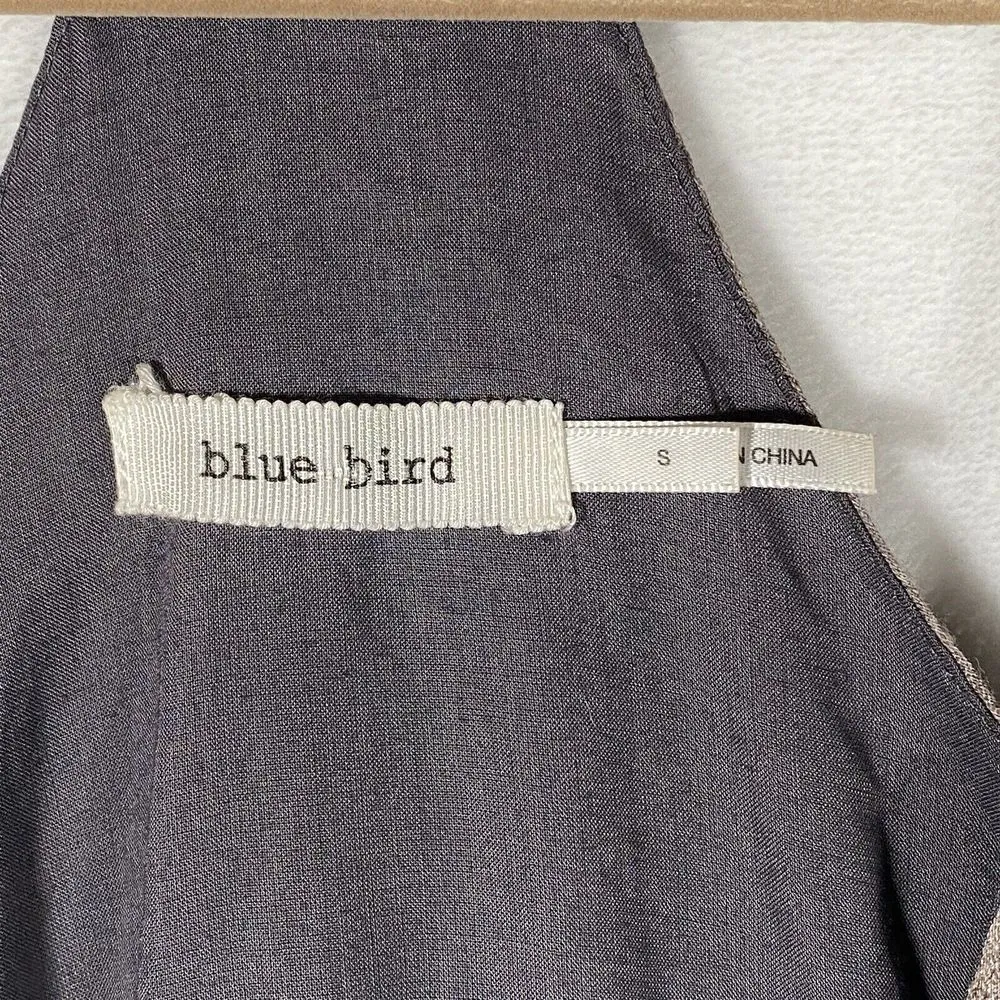 Anthropologie‎ Blue Bird Embroidered Flowers Tank Size Small Women's - Image 3