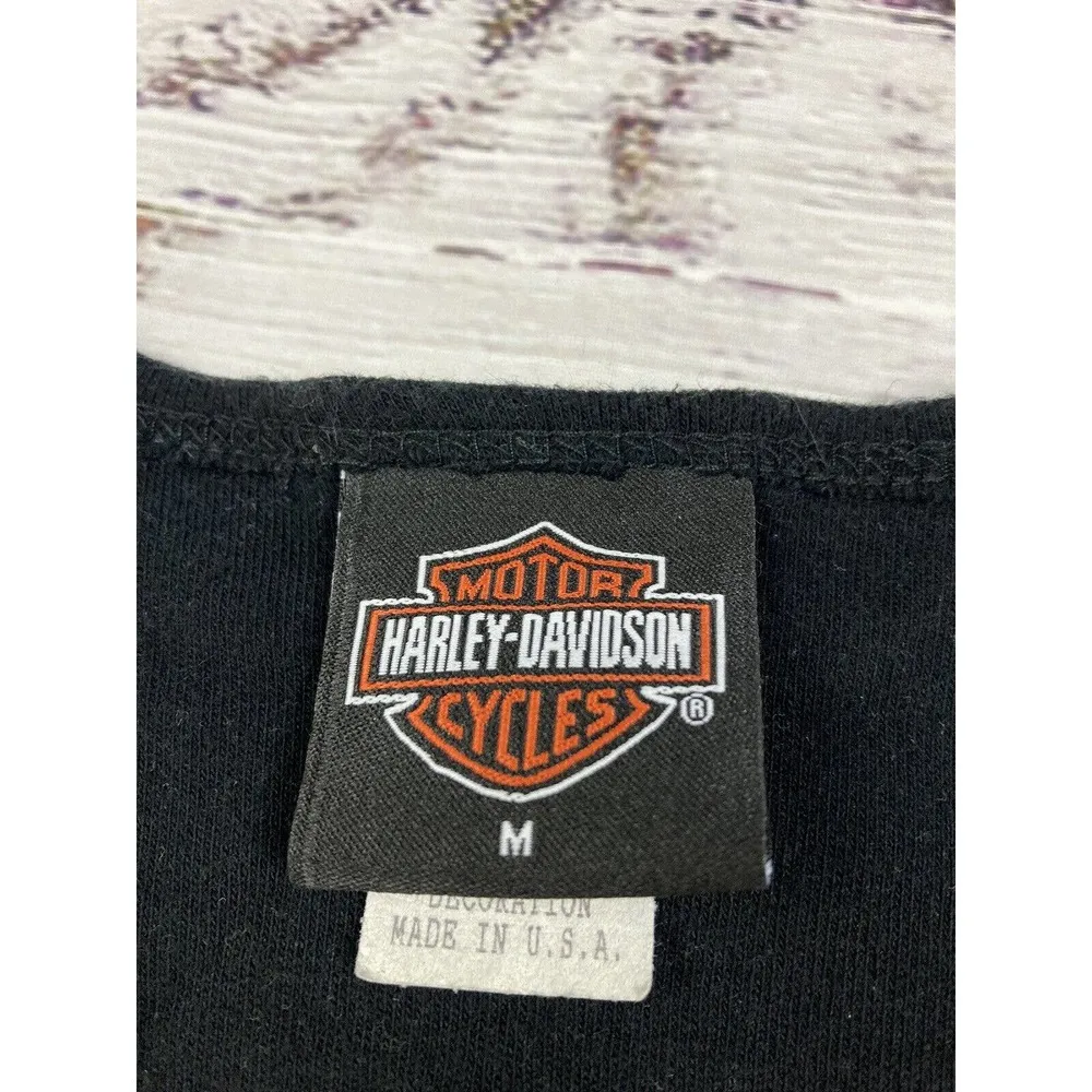 Vtg Y2K Harley Davidson Albany, GA Tank Top Shirt Motorcycle Cherry Blossom Sz M - Image 3