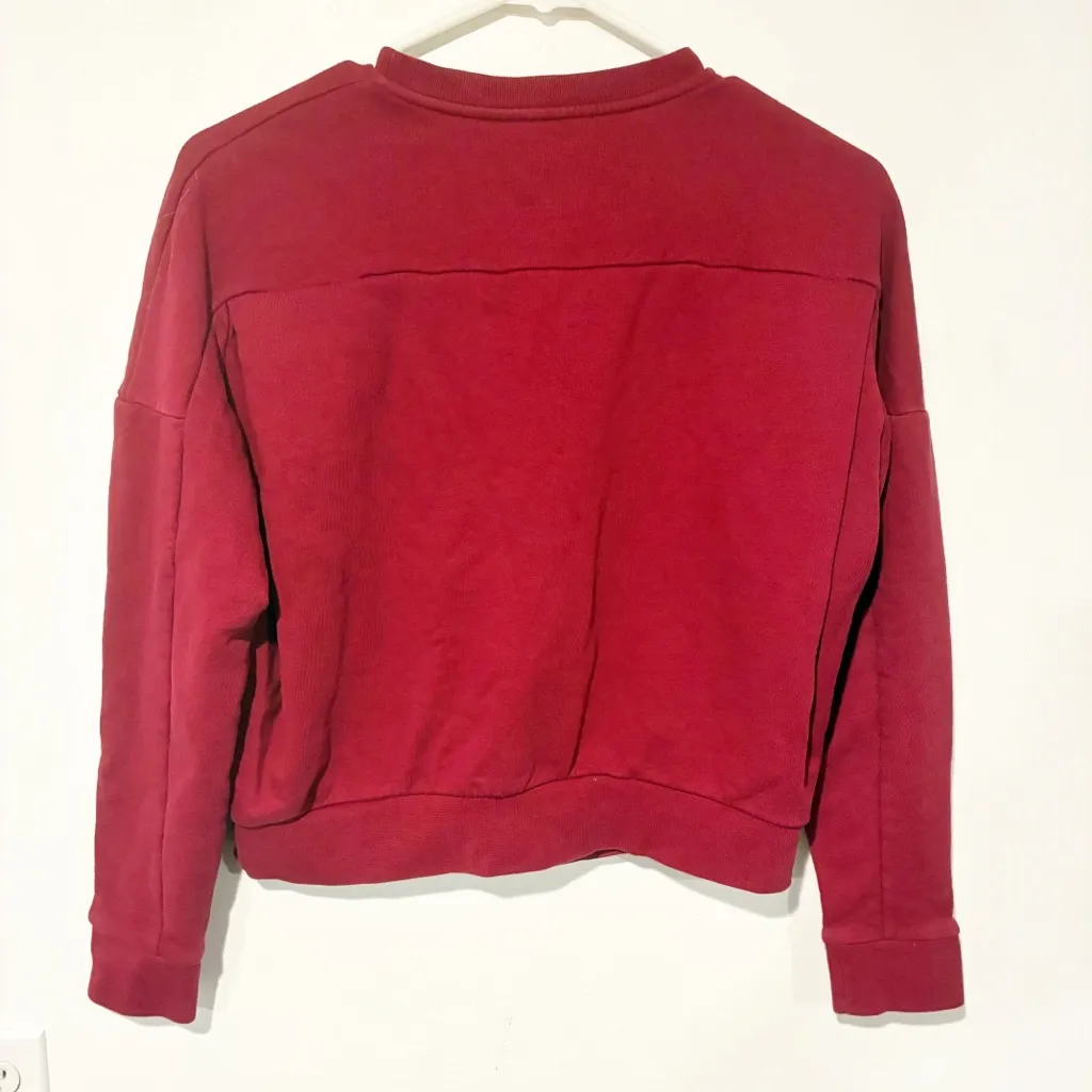 Alexander McQueen Red Paint Drip Graphic Sweatshirt Pullover Size 36 - Image 6