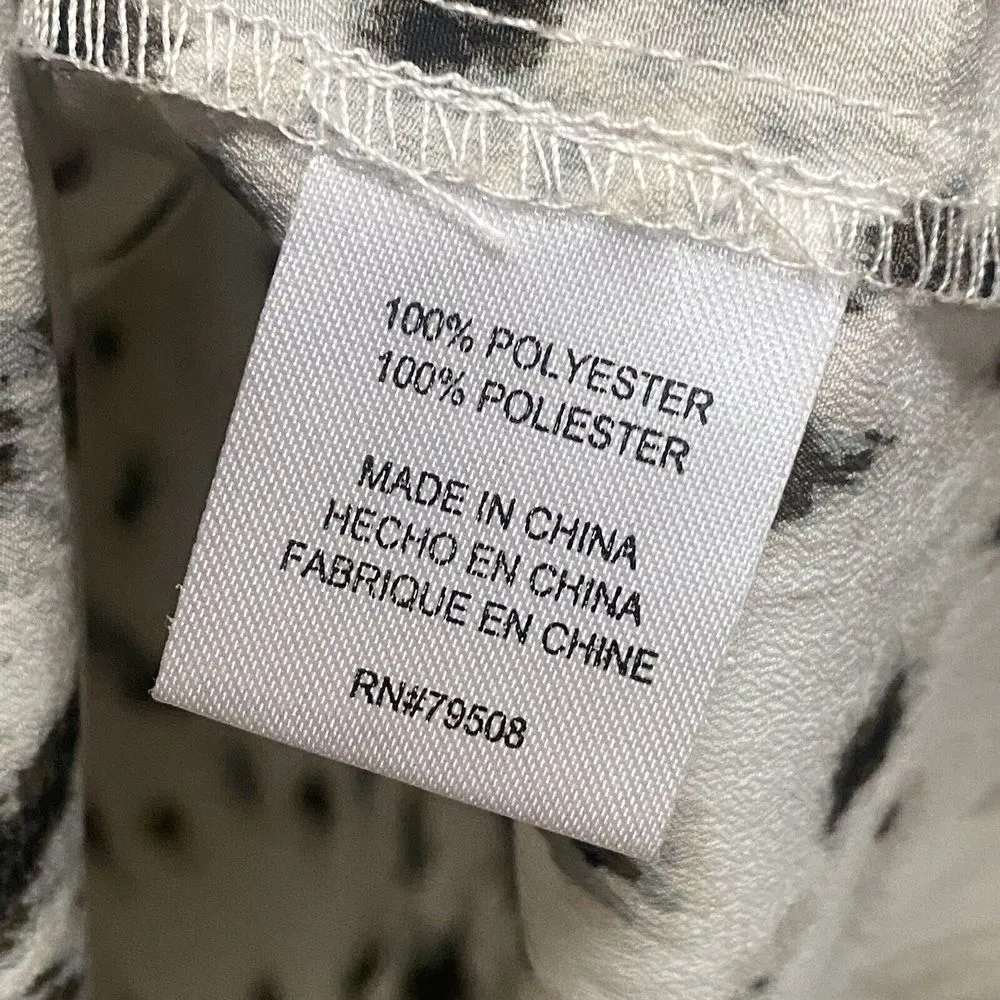 Violet & Claire Women’s Large Sheer Animal Print Top Blouse Hidden Button - Image 13