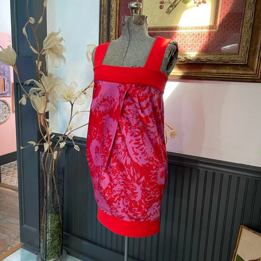 Diane von Furstenberg Payne Printed Silk Blend Bubble Mini Dress Sz 0 🧡🎀 - Image 4