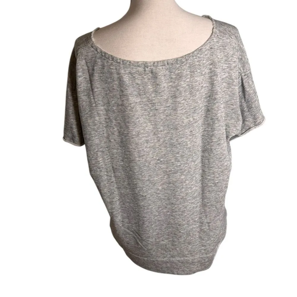 Alex Mill heathered gray boxy slub french terry cotton tee M Size M - Image 2