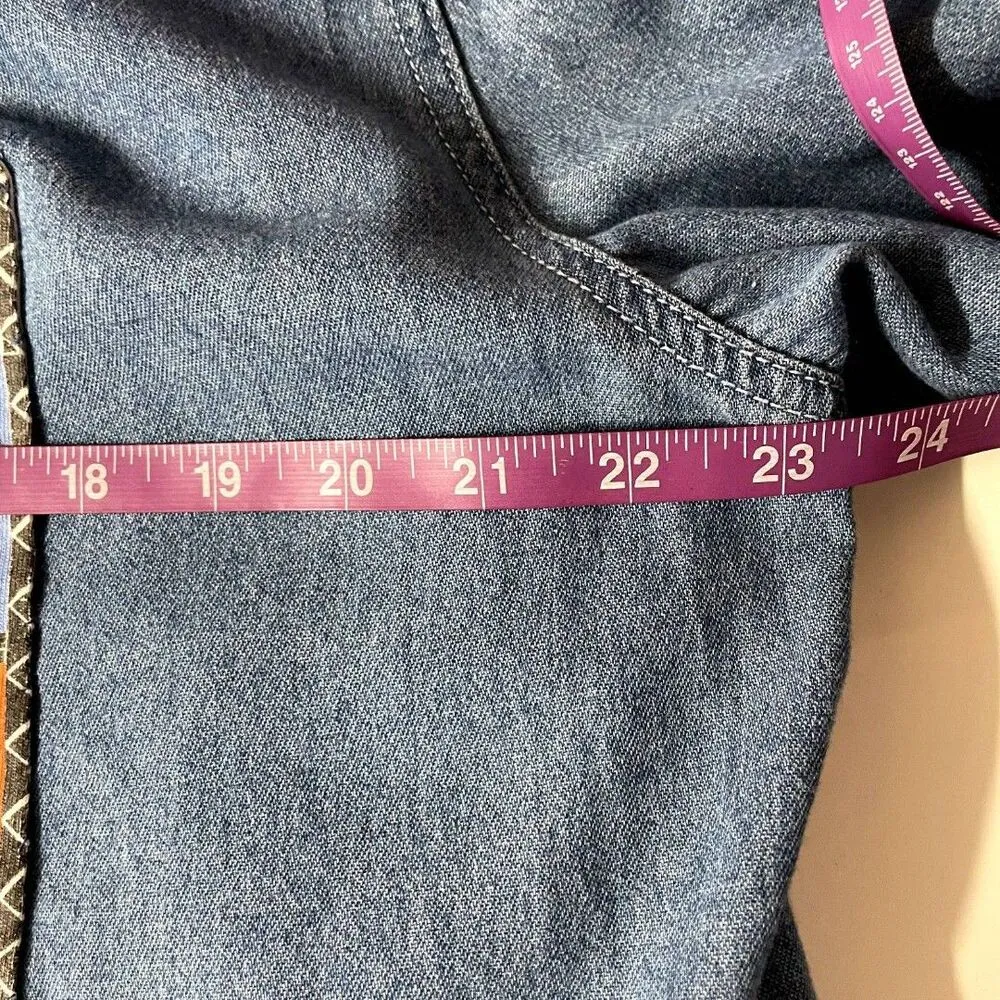 Vintage Blast Cartoon Patch Denim Shirt Jacket EUC Size XL Size L - Image 5