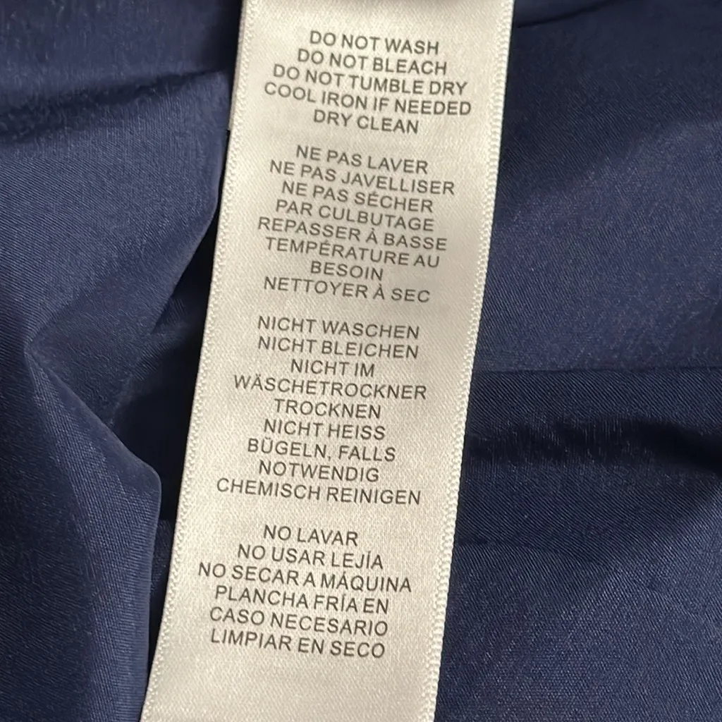 Aidan Mattox One Shoulder Floral Dress in Blue and Cream Sz 10 - Image 11