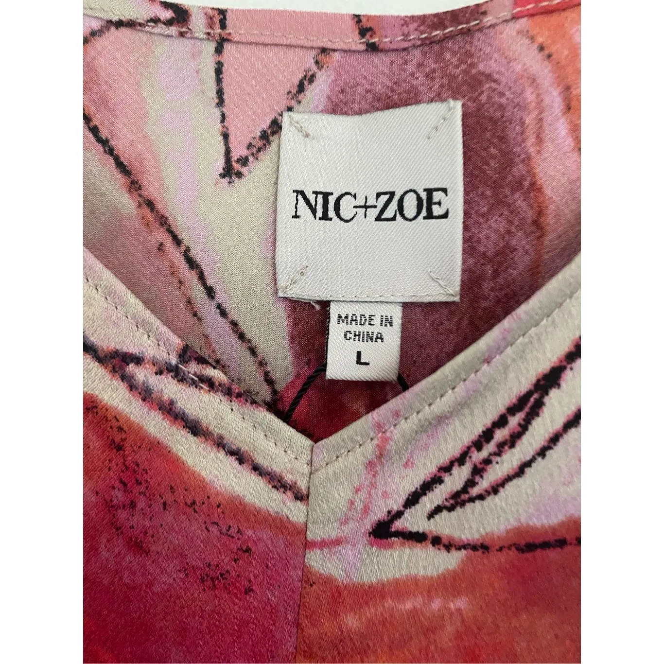 NIC+ZOE   Scribble Bouquet Crepe Cami Sz L - Image 12