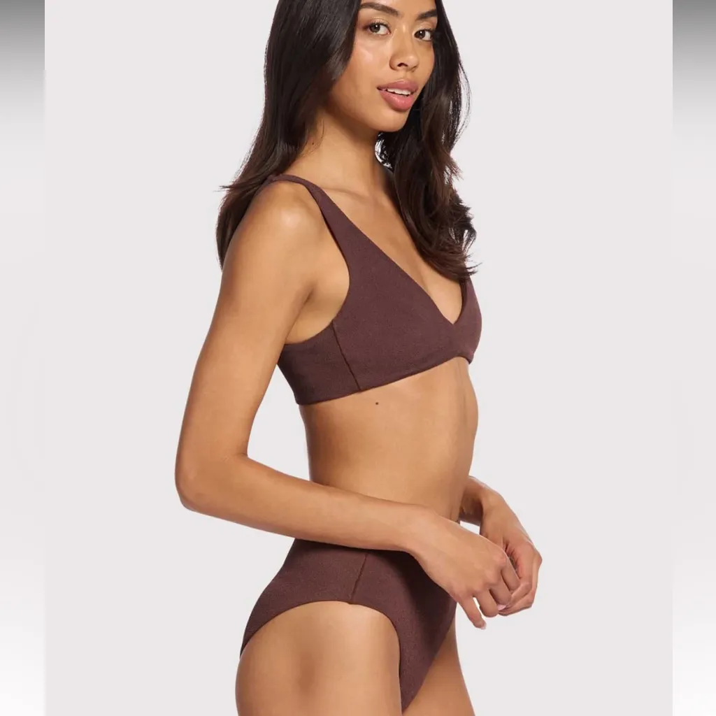 Nuuds Swim bikini set chocolate brown top size XL high waist bottom size XXL NEW - Image 6