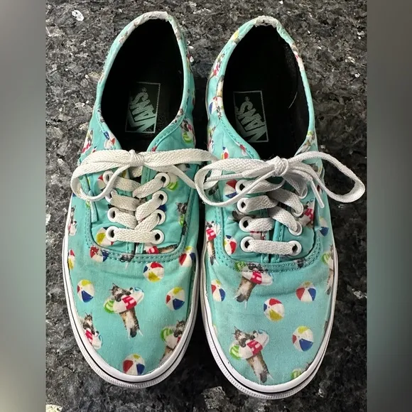Vans Limited Edition Cats Pool Party Vibes Canvas Low Top Sneaker Shoes Size 8 - Image 2
