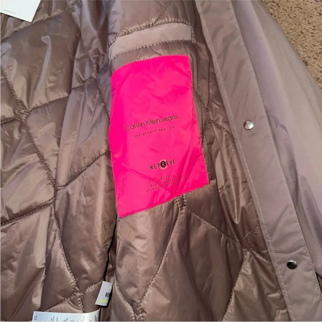 Calvin Klein Jeans Grey Collar Bomber Jacket - Image 6