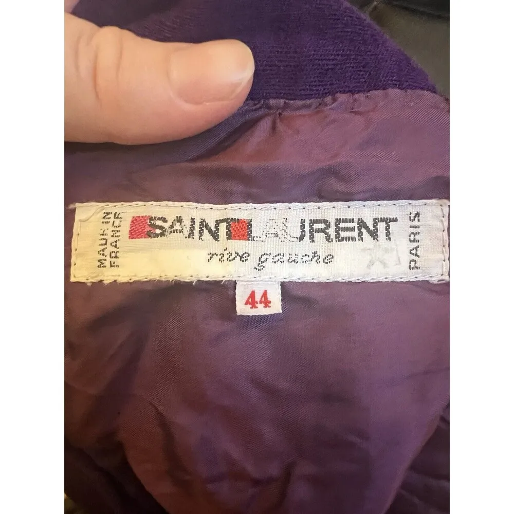 SAINT LAURENT PARIS SOLID PURPLE PENCIL SKIRT SIZE 44 (s3) - Image 6