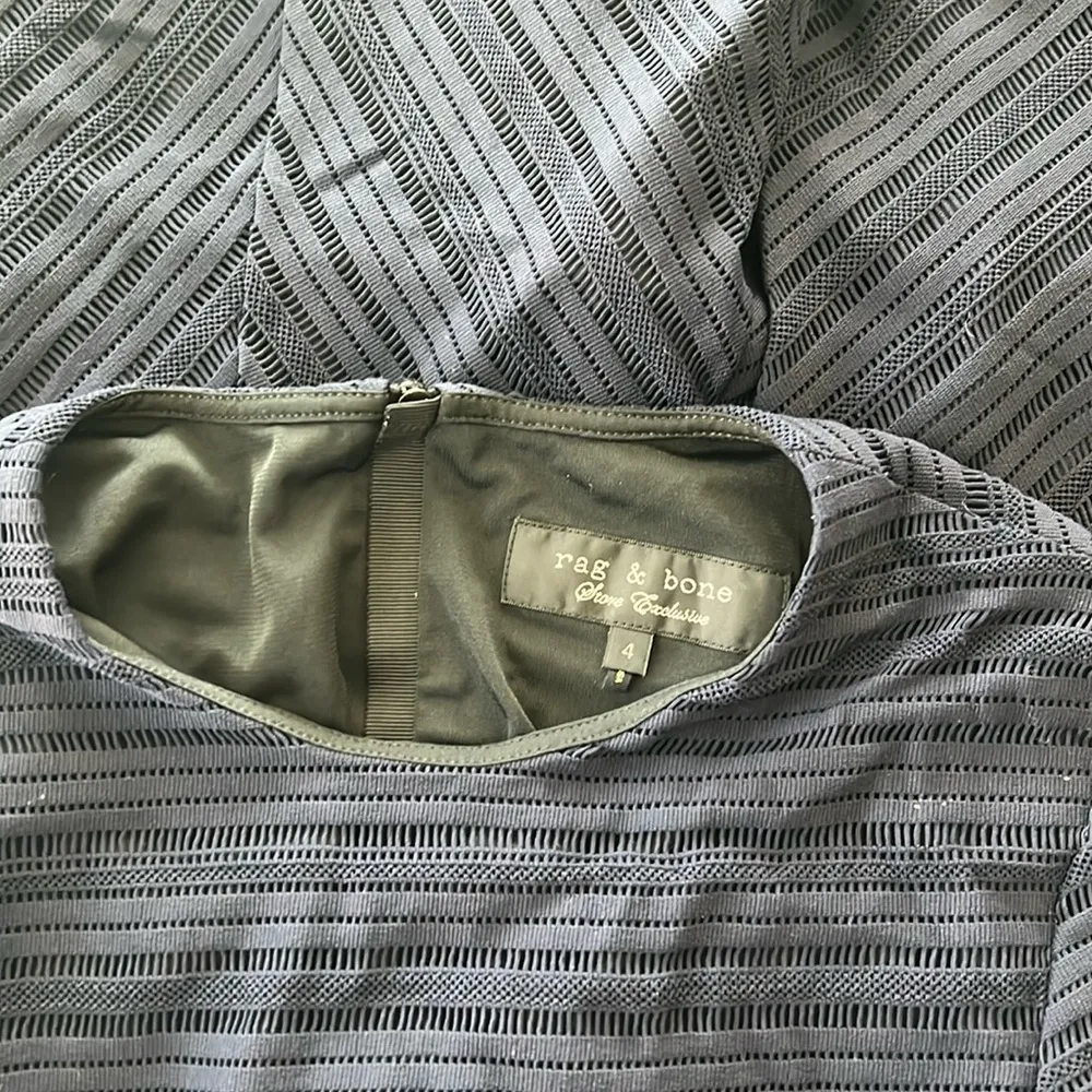 Rag & Bone Basha Short Sleeve Dress in Navy, Size 4 EXCELLENT! - Image 5