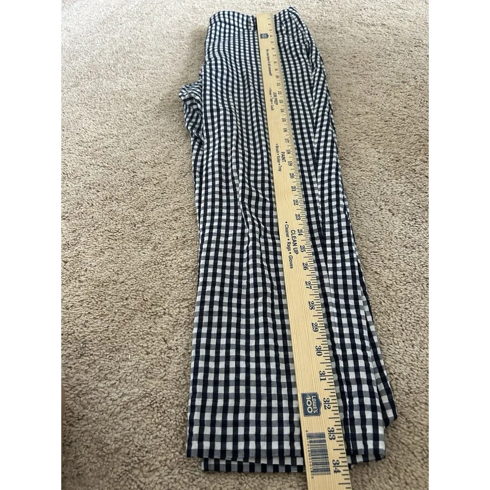 J. Crew Skimmer Gingham Print Pant Size 6 Preppy Workwear Career Coastal Summer - Image 8