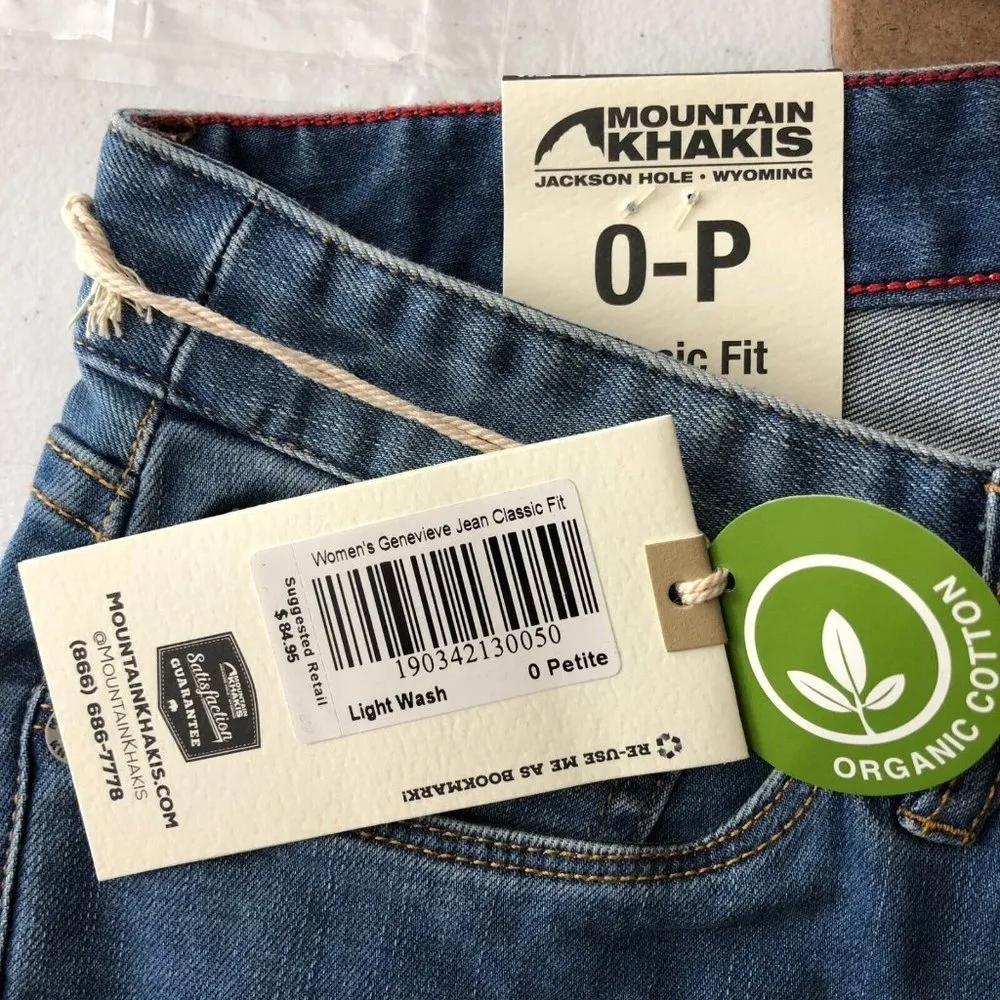 Mountain Khakis Womens Genevieve Jeans Boot Classic Fit Light Wash Organic 0P Blue - Image 4