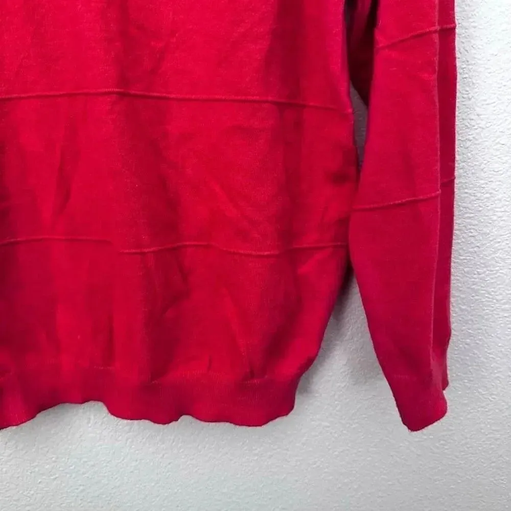 STITCHES & STRIPES x REVOLVE | Coral Red Textured Stripe Sweater | Medium - Image 3