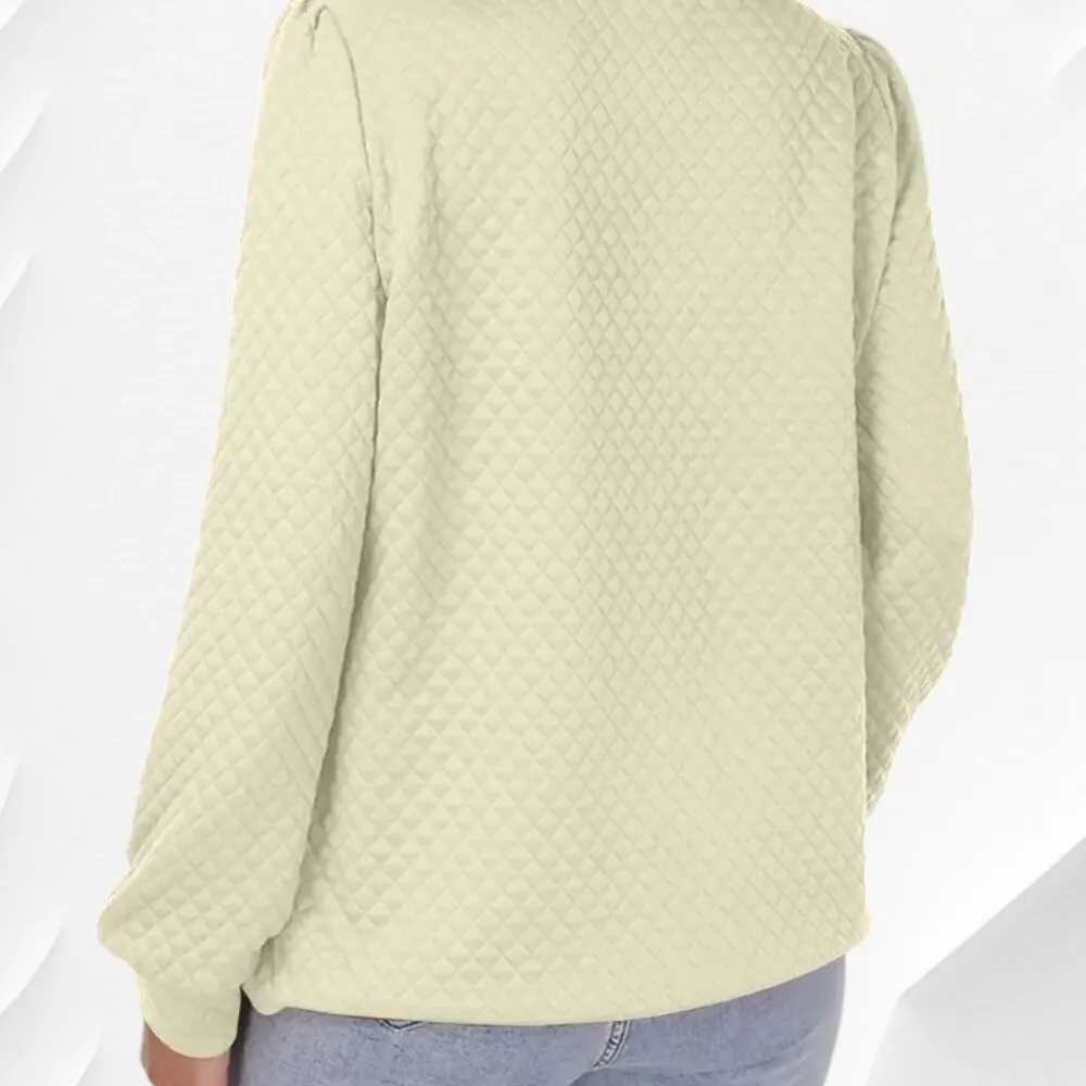 Women's Round Neck Puff Long Sleeve Sweatshirt Size XL - Image 2