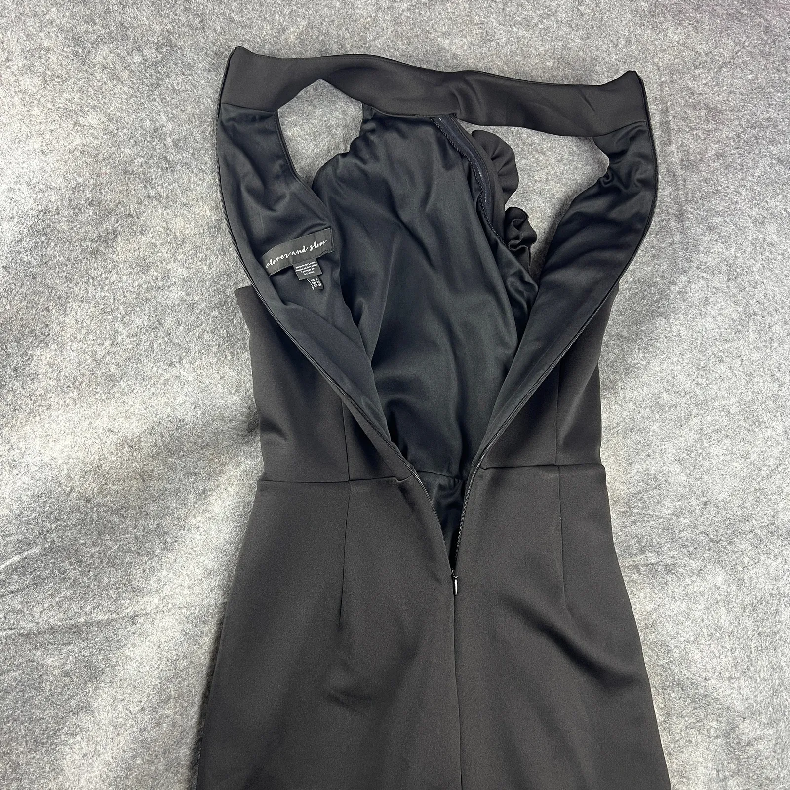 Clover And Sloane Womens Black Rosette Sleeveless‎ Sheath Dress Sz 8 LBD - Image 4