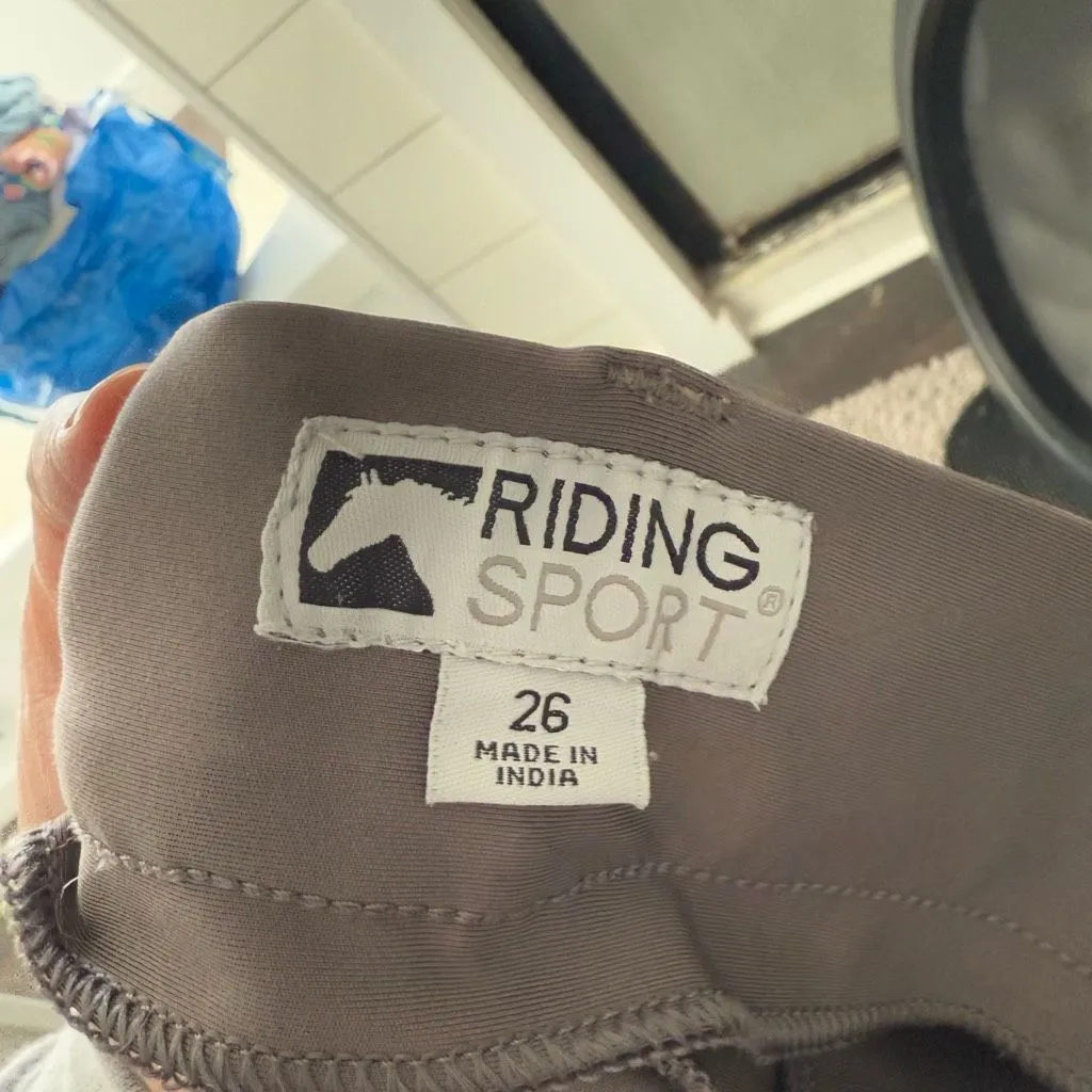 Riding Sport Women’s 16 Grey Horse Riding Equestrian Pants Breeches Gray Size 26 - Image 5