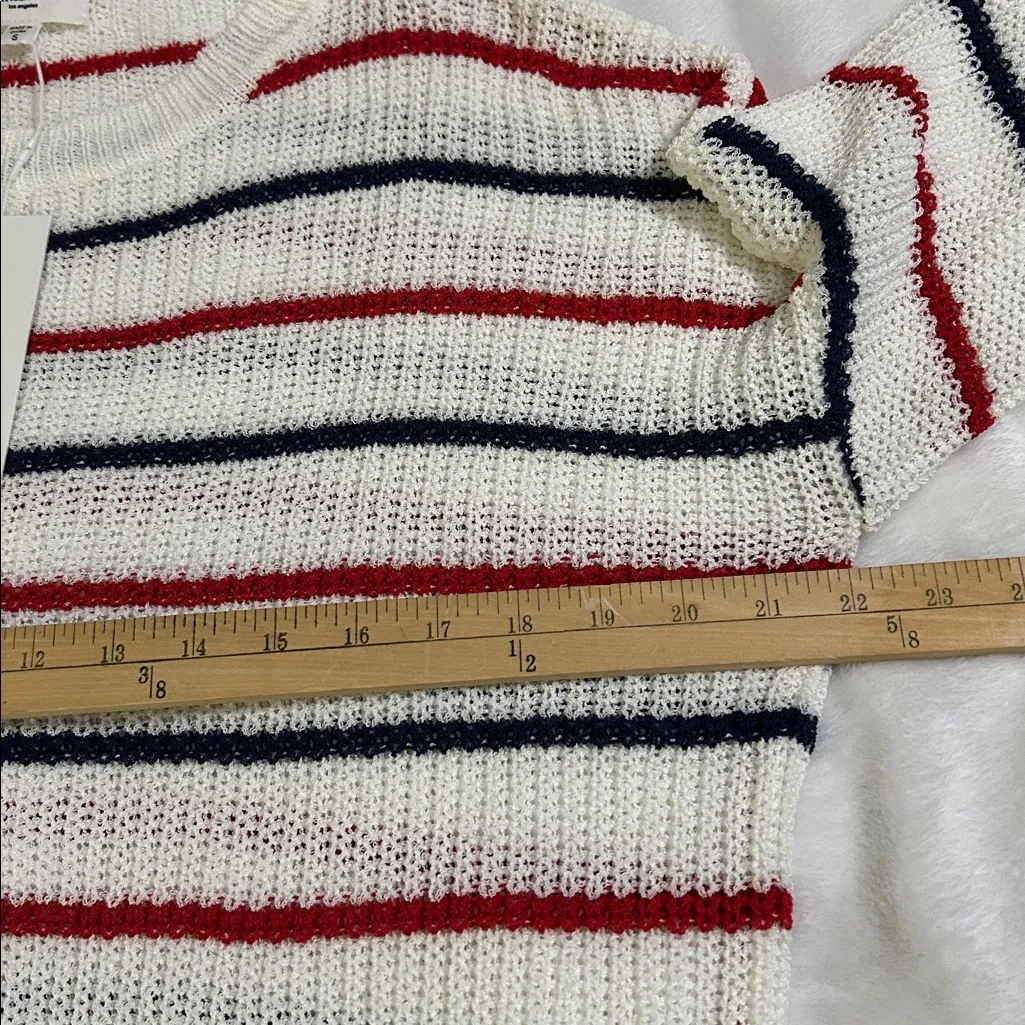 Anniewear Striped Sweater in White, Red, and Black White - Image 7