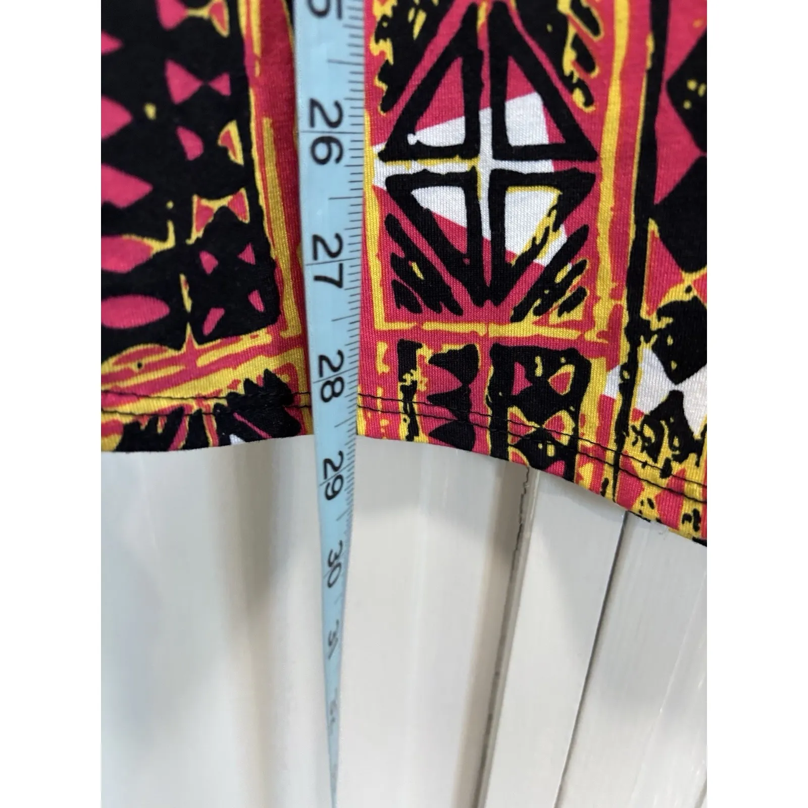 LulaRoe‎ Abstract 3/4 Sleeve Sweater Top Size 2XL Round Neck Pink/Orange - Image 3