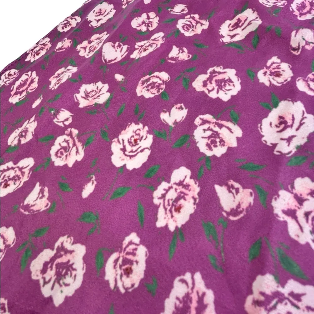 New Free People Triangle hair scarf Purple Floral - Image 2