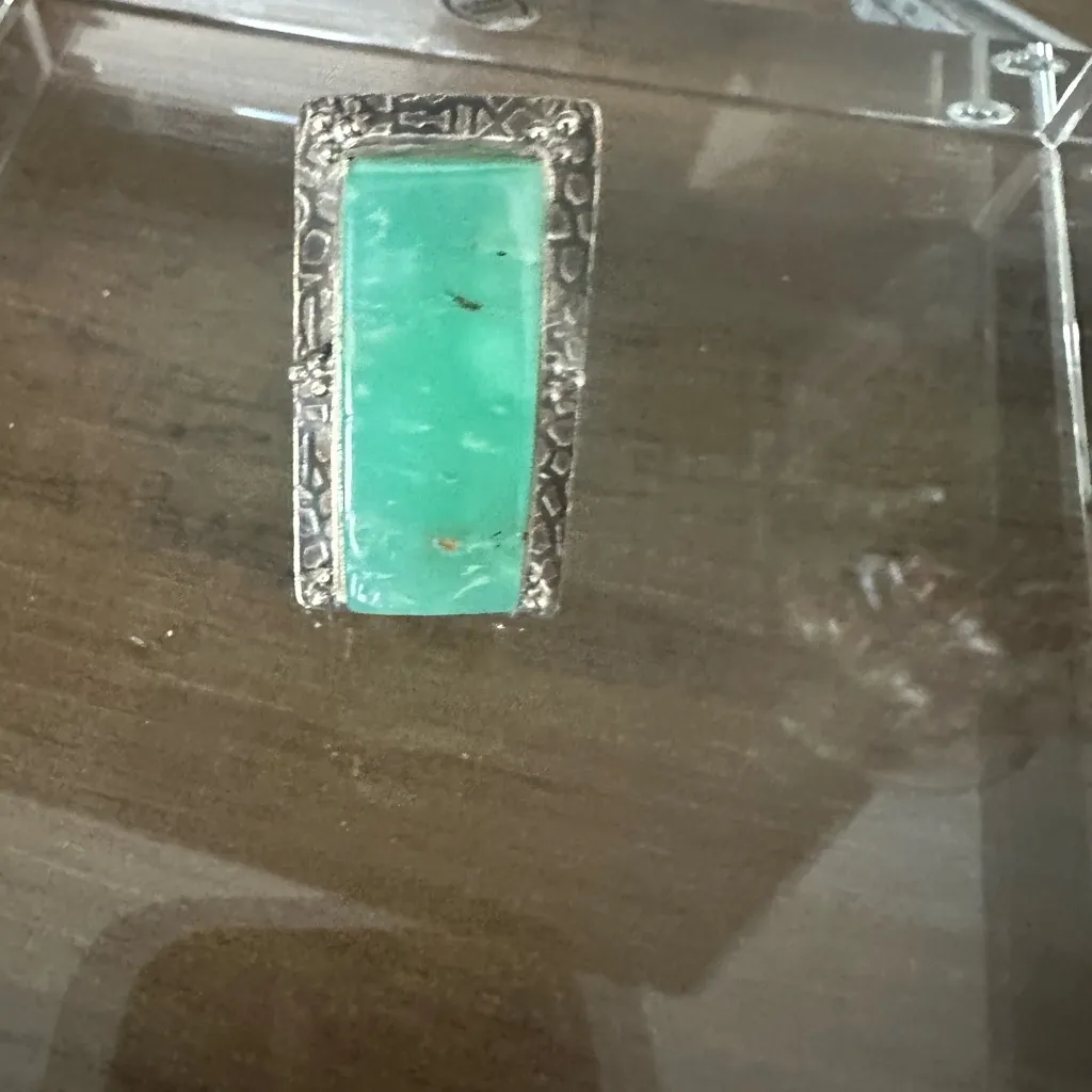 925 Silver and Turquoise Statement Ring size 8 - Image 3
