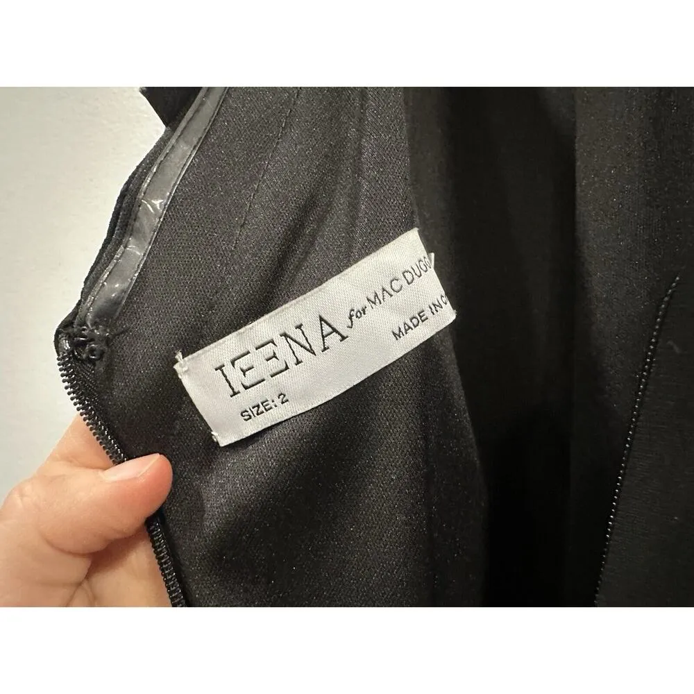 Mac Duggal 26533 Slit Black Halter Gown Maxi Jersey Stretch Rhinestones Size 2 - Image 7