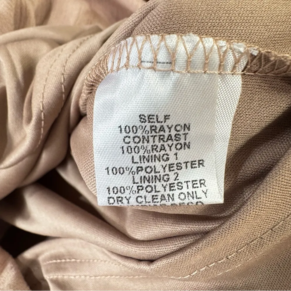 Soiéblu Beige & Taupe Sleeveless Boho Hippie Maxi Dress Embroidered High Waist - Image 11