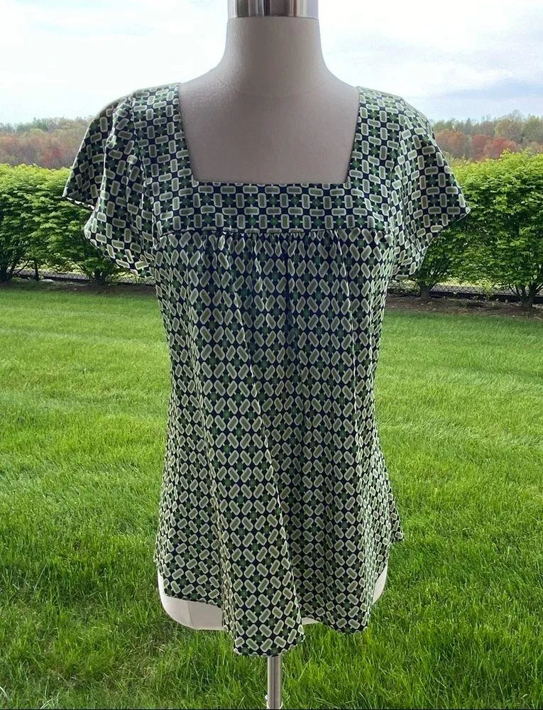 Banana Republic Square Neck Silk Blouse - Image 2