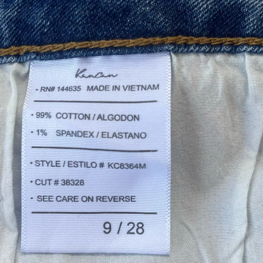 KAN CAN Estilo Distressed Womens Jeans SZ 9/28 Cut 38328 Medium Wash Midrise - Image 10