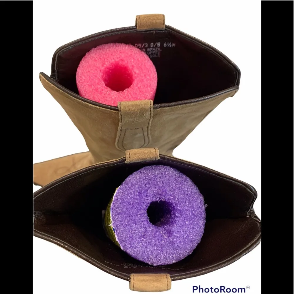 Franco Sarto Brown Suede Leather Pull On Pointy Toe Cowboy Boot - Image 13