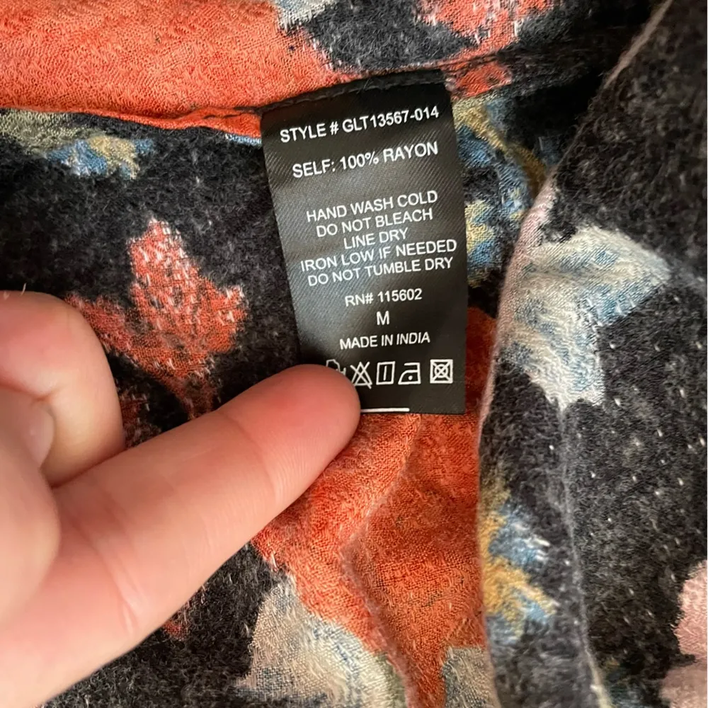 Gibson Latimer Floral Kimono Floral Boho Hippie Duster - Size Medium - Image 9