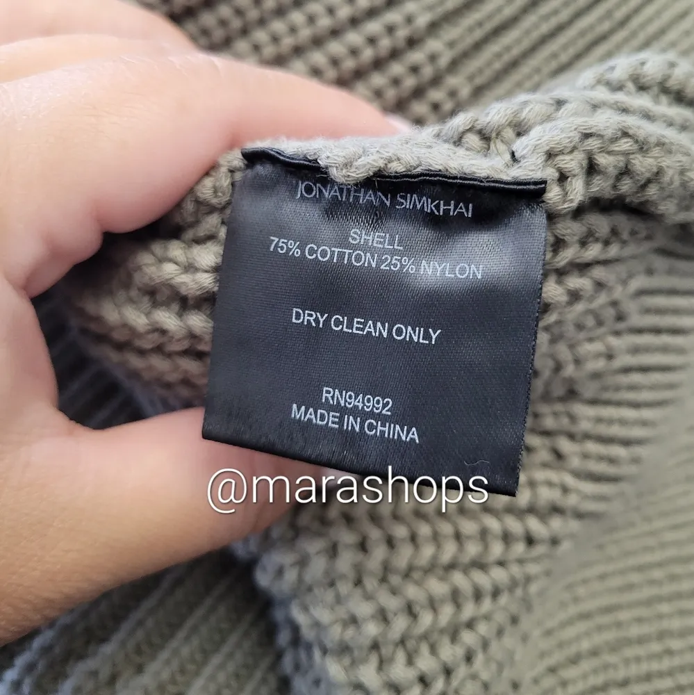 Jonathan Simkhai Adelline Directional Rib Knit Cardigan Size L - Image 7