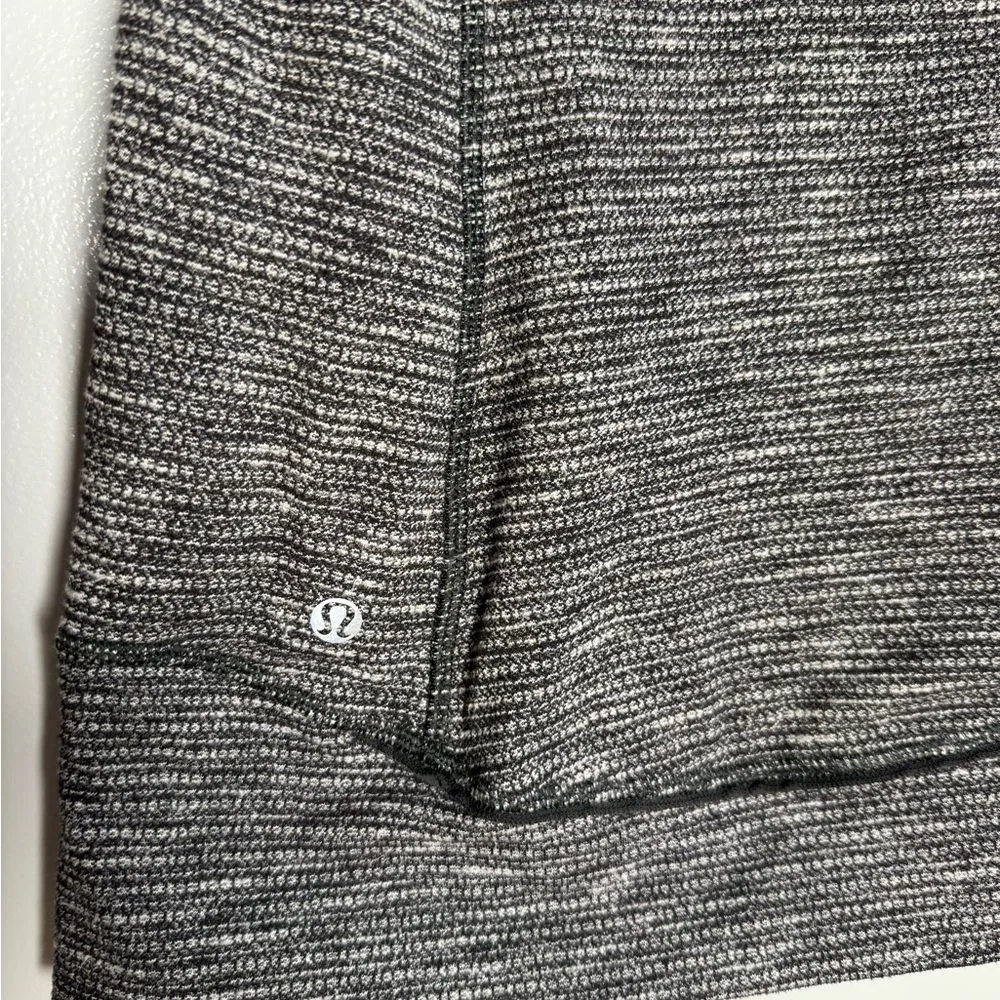 lululemon athletica Think Fast Pullover in Mini Check Pique Heathered Black | 2 - Image 3