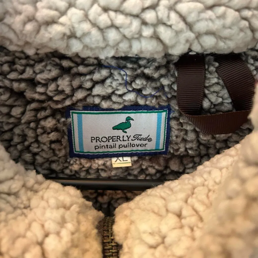 Properly Tied Sherpa Quarter-Zip Pullover | Men’s XL ❄️🦆 - Image 3
