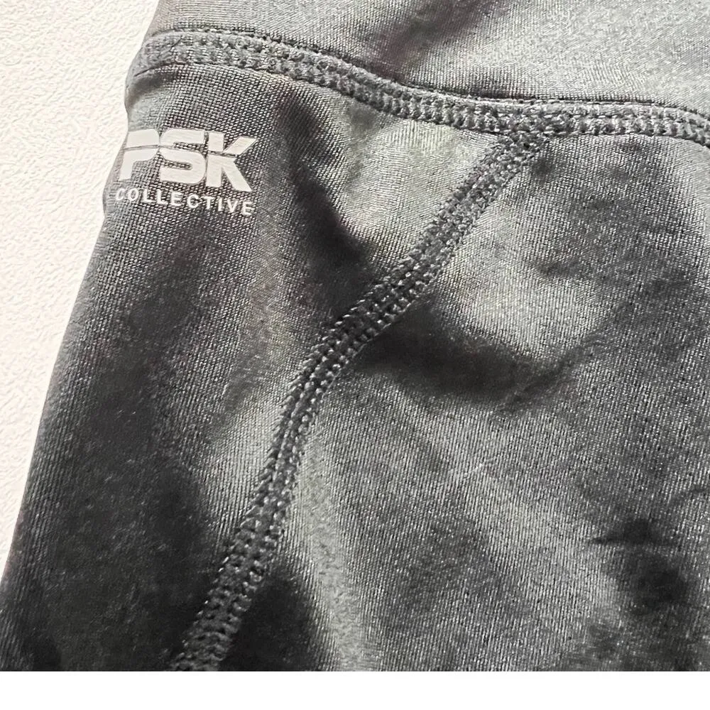 PS Collective Black Shorts with White Checkered Design on the Side Sz L NWT Size L - Image 3