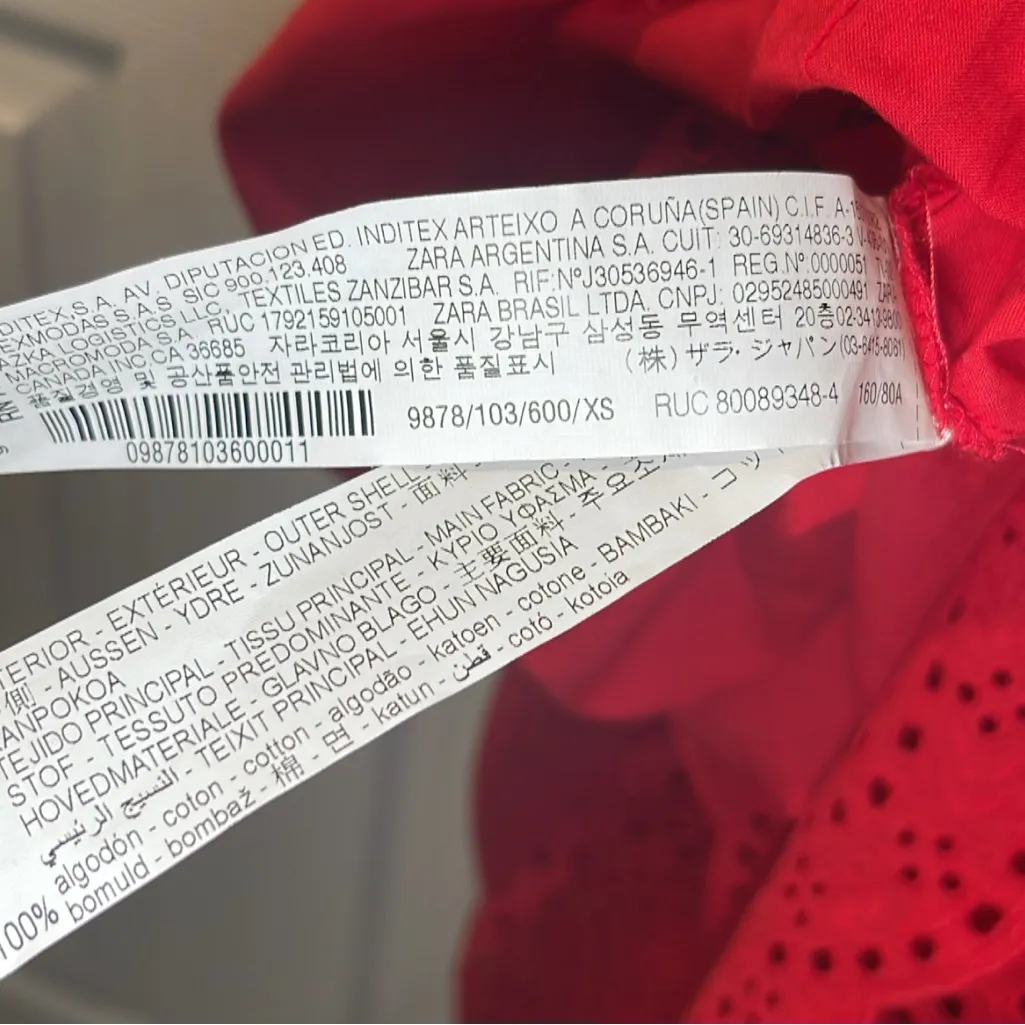 Zara Red Tiered Ruffled Maxi Dress for Wedding Guest - Image 9