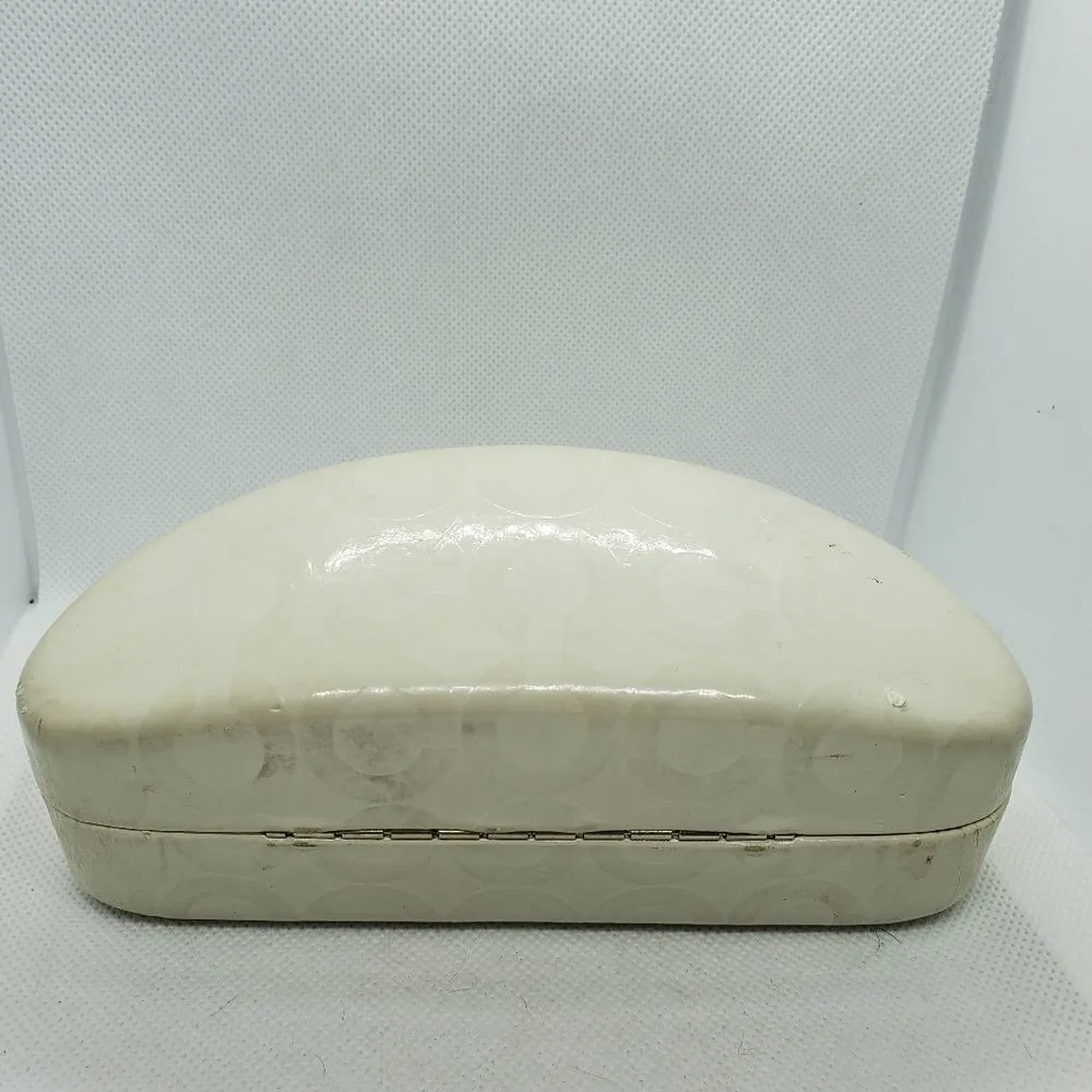 Coach White Sunglasses Case & Brown Cleaning Cloth - Image 4