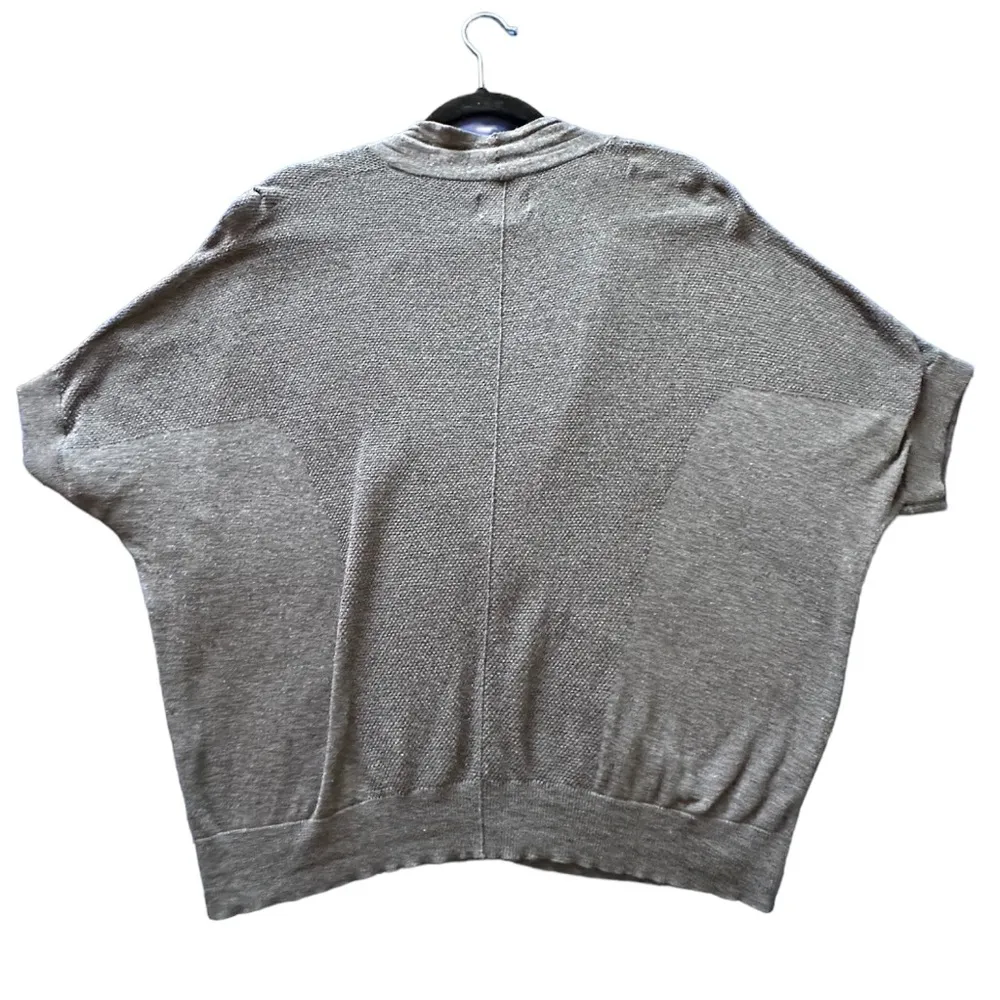 Retro American Eagle Outfitters Gray Cropped Button Down Sweater Size XXL - Image 4