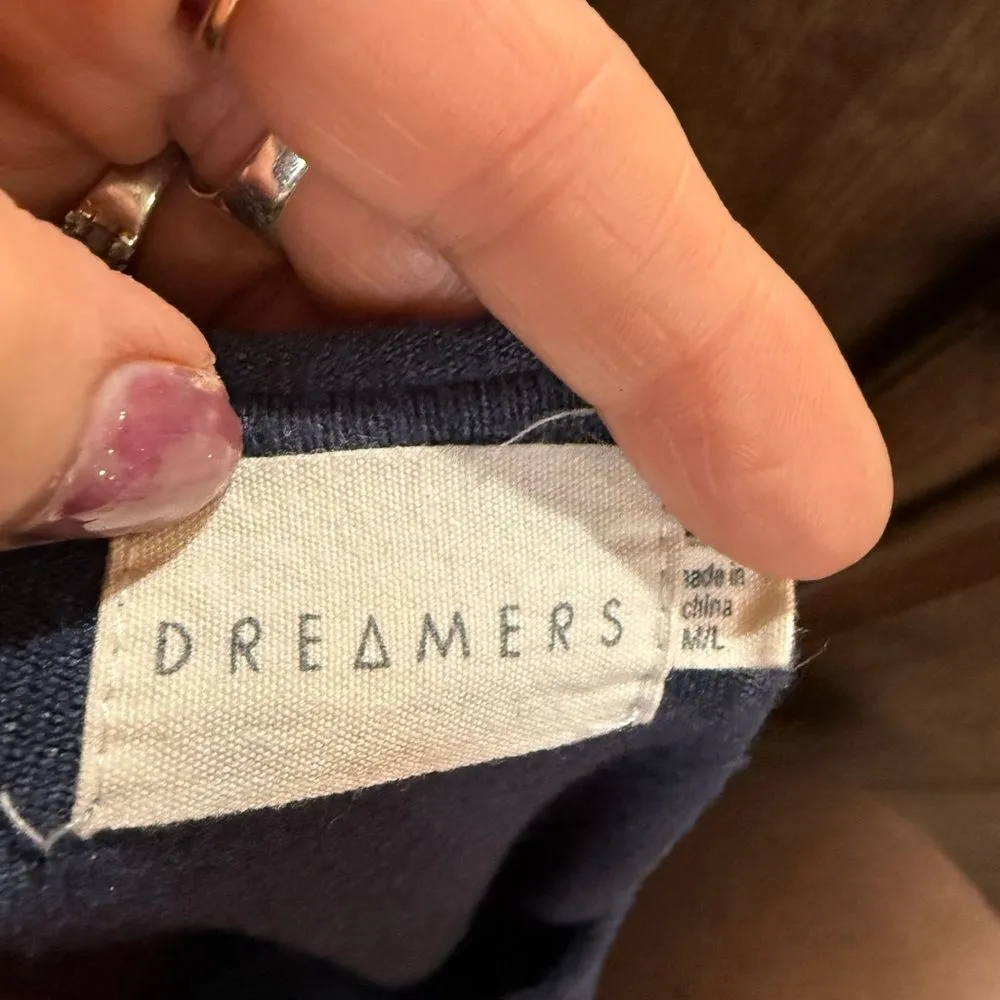 Dreamers Blue 3/4 Sleeve Relaxed Boxy Tee - Image 4