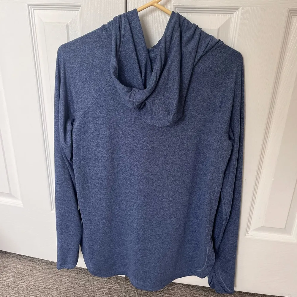 Athleta Space Dye Blue Hooded Long Sleeve - Image 4