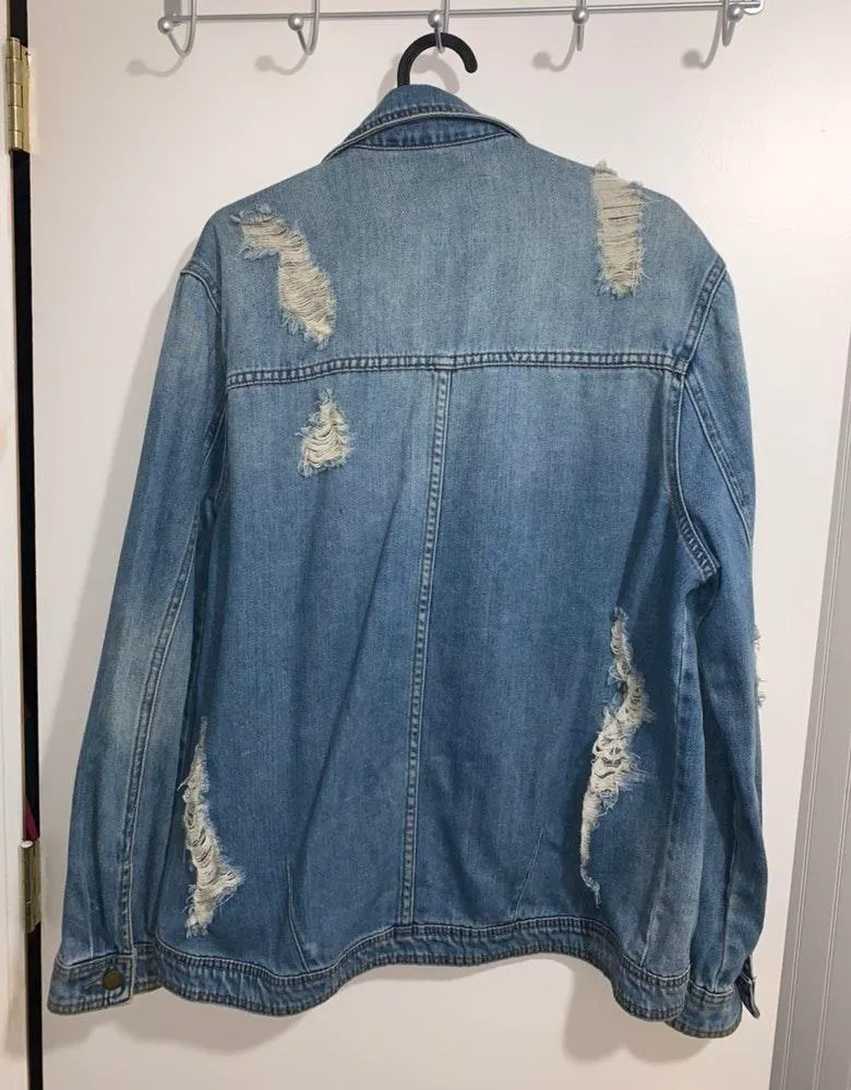 Rachel Roy Distressed Jean Jacket - Image 3
