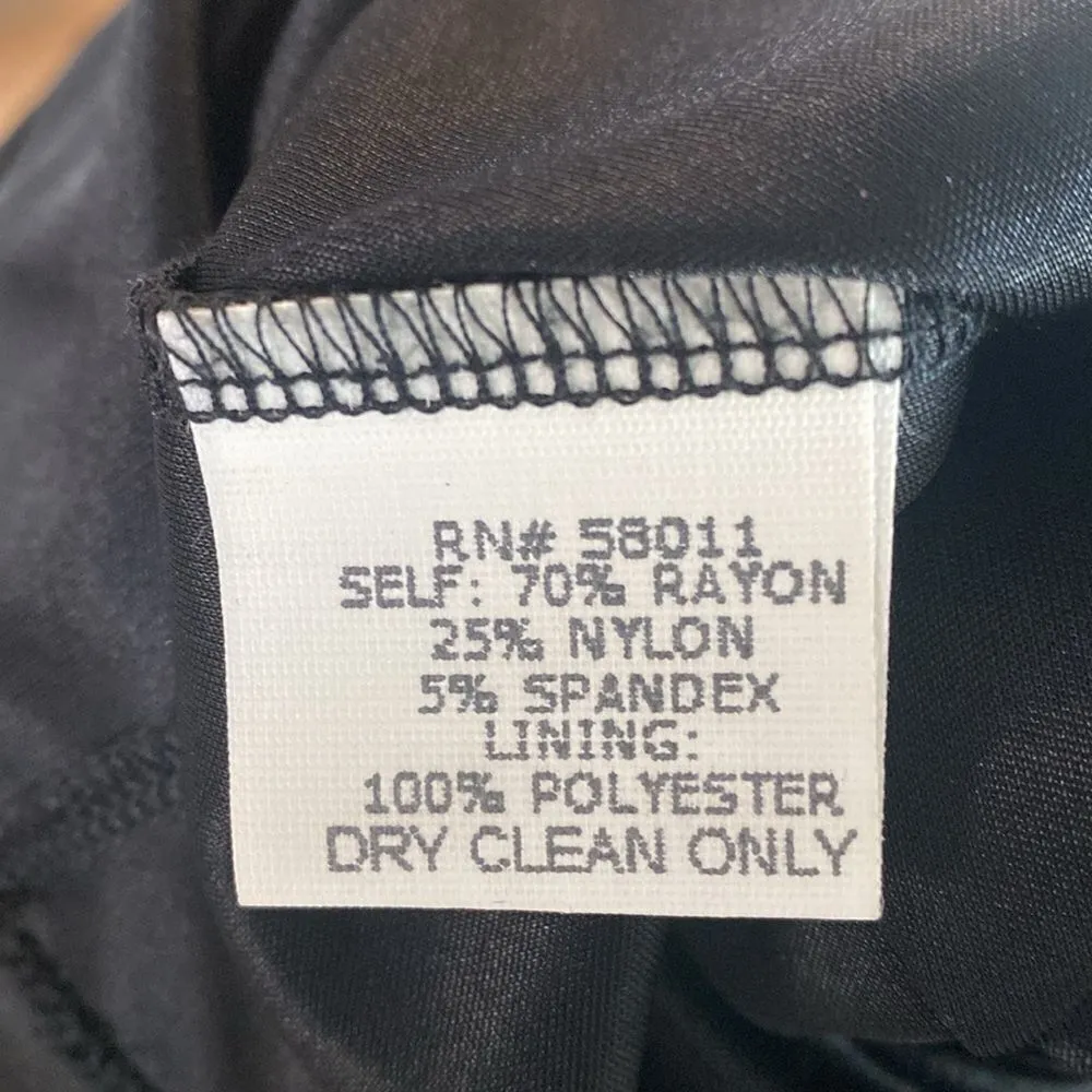 David Meister Ruched Waist Sheath 3/4 Sleeve Dress Midi Length Vintage - Image 4