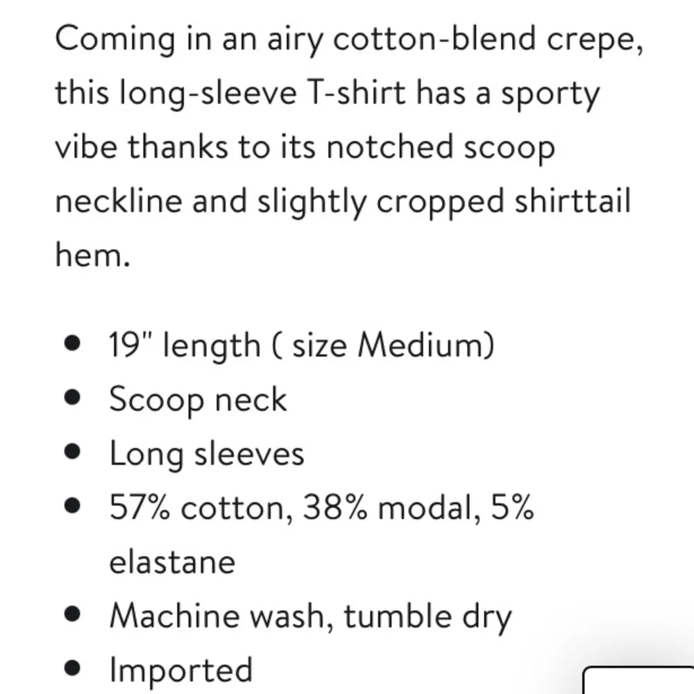 Madewell Split Neck Long Sleeve T-Shirt Crop Rounded Hem Heathered Plum XL NWT - Image 7