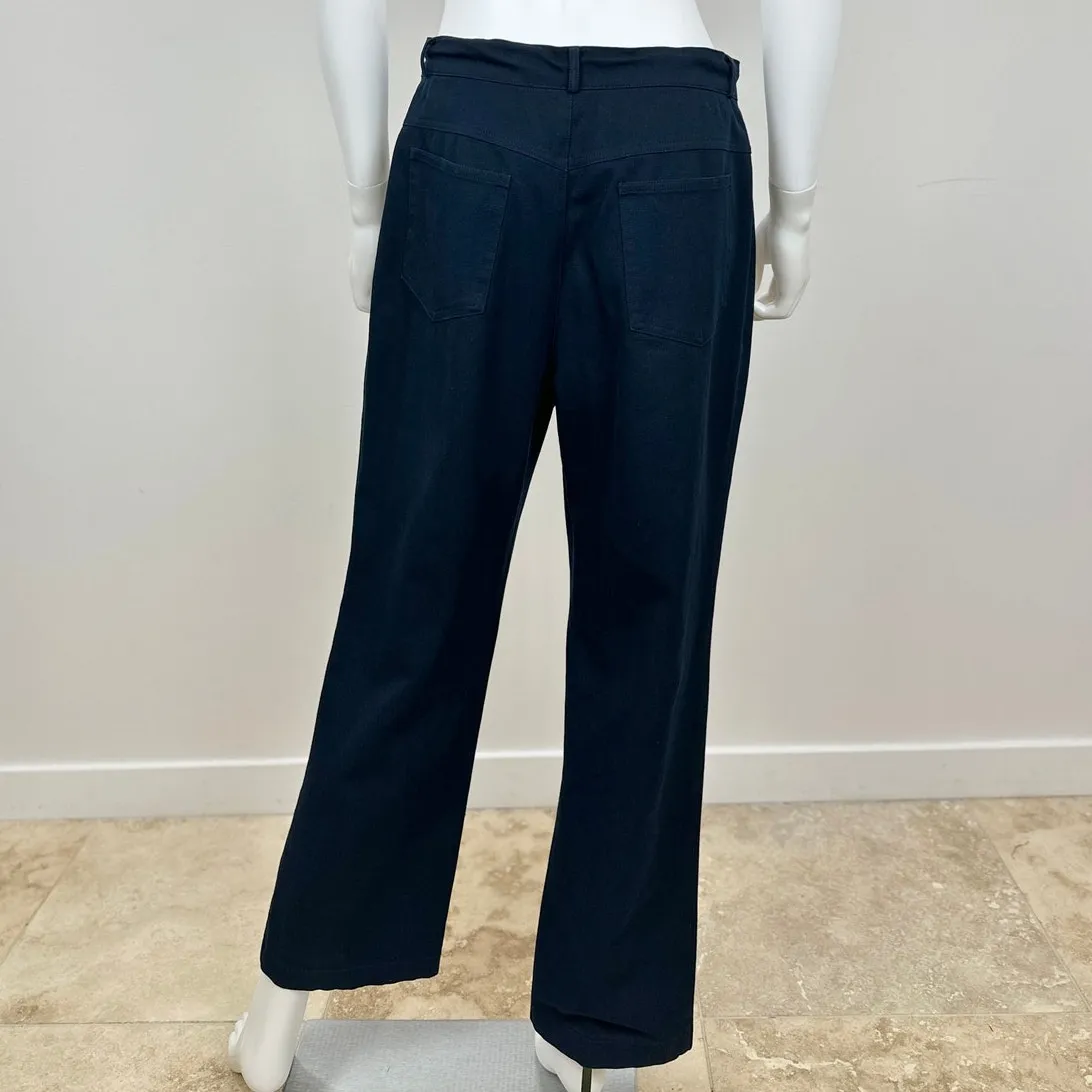Vintage St. John Sport By Marie Gray Made in USA Classic Straight Pant Navy US 8 - Image 7